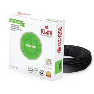 Polycab Greenwire Copper Cable Electric Wire (BLACK, 90m, 2.5sqmm)