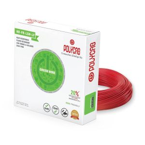 Polycab Greenwire Copper Cable Electric Wire (RED, 90m, 2.5sqmm)
