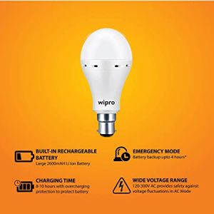 wipro 9W B22D LED White Emergency Bulb (NE9001)