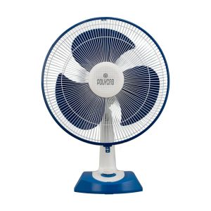 Polycab Aery High Speed 400MM 3 Blade Table Fan(White & Blue)