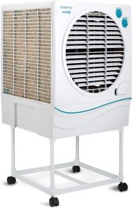 Symphony Jumbo 70 Desert Air Cooler 70-litres, with Trolley, Powerful Fan, 3-Side Cooling Pads, Whisper-Quiet Performance & Low Power Consumption (White)