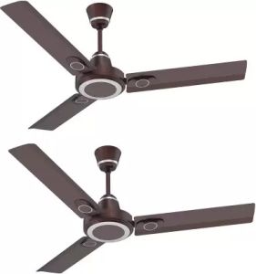 Polycab Stunner Deco 1200 mm 3 Blade Ceiling Fan (Espresso Brown, Pack of 2)
