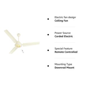 Havells Efficiencia Dx 1200mm BLDC Motor with remote Ceiling Fan (Bianco)