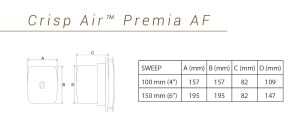 USHA Crisp Air Premia AF 150 mm Anti Dust 6 Blade Exhaust Fan (Silver)
