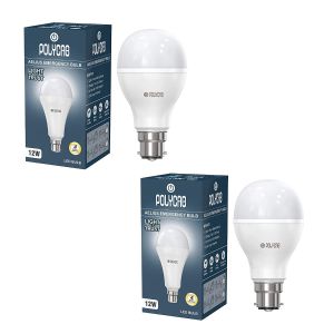  Polycab Aelius LED Inverter Emergency Bulb 12W Cool Day Light (Pack of 2)