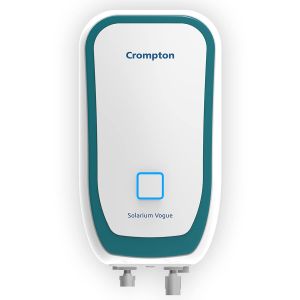 Crompton Solarium Vogue 3-Litre, 3KW Instant Water Heater/Geyser (White & Turquoise Blue)