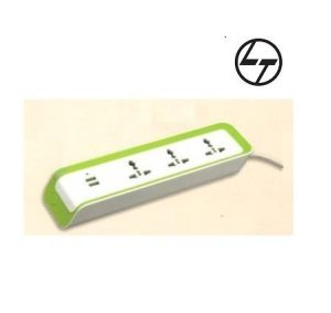 Larsen & Toubro (L&T)OA05W06 Spike Guard With Twin USB Charger & Resettable Fuse (3 Way with twin USB)