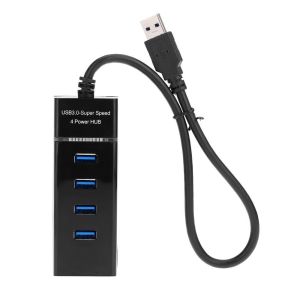 AR Lex High Speed 4 Port 3.0 USB Hub with 1.2m Cable (Black)