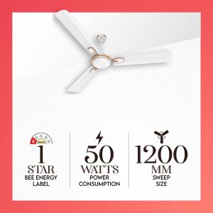 Polycab Zoomer Prime High Speed 1200 mm Ceiling fan (Silky White)